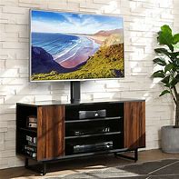Image result for Wooden Swivel TV Stand