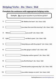 Image result for Did and Do Worksheets