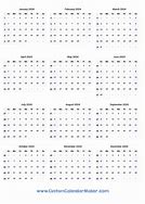 Image result for Year Calendar On One Page