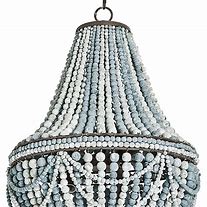 Image result for Wooden Bead Chandelier