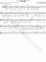 Image result for Blondie Call Me Flute Music Sheet