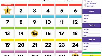 Image result for 30-Day Calendar Timeline Chart