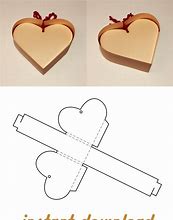 Image result for Heart Favor Box Template