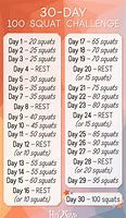 Image result for 30-Day Squat Chart