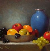 Image result for Oil Painting Still Life Fruit Bowl