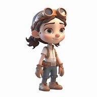 Image result for Cartoonish Girl with Goggles