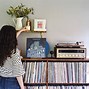 Image result for Turntable Console Cabinet Flip Top