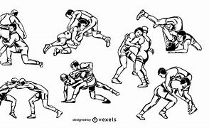 Image result for Wrestling Line Drawing