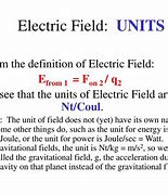 Image result for Units for Electric Field