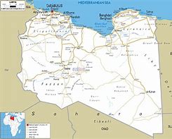 Image result for Libya Map with Cities