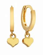 Image result for 14K Gold Heart Earrings