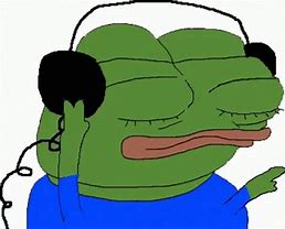 Image result for Pepe Headphones GIF