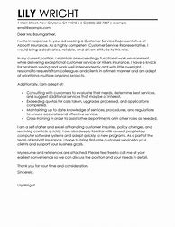 Image result for Cover Letter Examples for Customer Service
