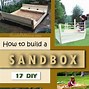 Image result for Build a Sand Box