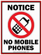 Image result for No Cell Phones Allowed Poster