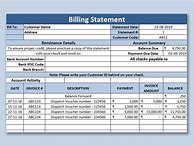 Image result for Editable Billing Statement