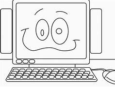 Image result for Cartoon Laptop for Colouring