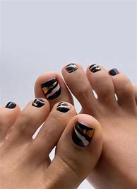 Image result for Black Toe Nail Art