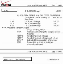 Image result for Verizon Mothly Bill Receipt
