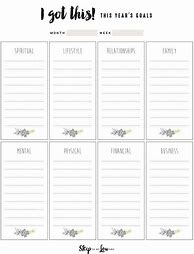 Image result for Daily Goal Setting Sheet