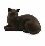 Image result for Black Tabby Cat Laying Down Urn