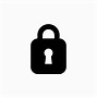 Image result for White On Black Lock/Unlock Icon