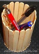 Image result for Craft Stick Pencil Holder