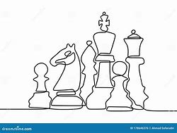 Image result for Chess Pieces Line Art