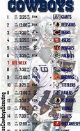 Image result for Dallas Cowboys Schedule