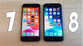 Image result for iPhone 7 Black vs iPhone 8