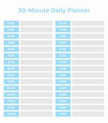 Image result for 30-Minute Schedule Template