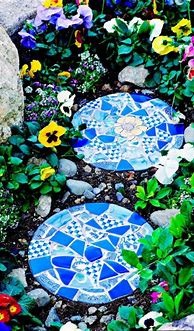 Image result for Ideas for Decorating Homemade Stepping Stones