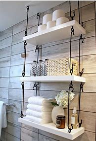 Image result for Floating Shelves for Bathroom Towels