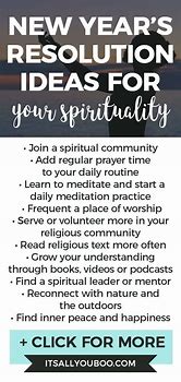 Image result for Spiritual New Year Resolutions