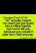 Image result for True Teenager Post Sad