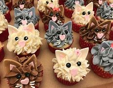 Image result for Cat Birthday Cupcake
