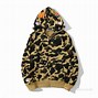 Image result for Double Snap Hoodie BAPE Yellow Camo