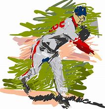 Image result for Baseball Pitcher Drawing