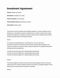 Image result for Investment Contract Template