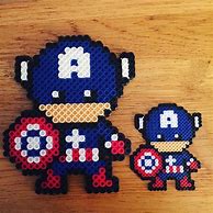 Image result for Captain America Perler