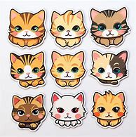 Image result for Cat Stickers to Print