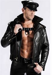 Image result for Guy Wearing Leather Jacket