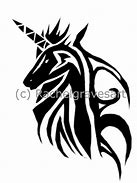Image result for Tribal Unicorn Tattoo Designs