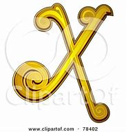 Image result for Gold Alphabet X