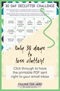 Image result for 90 Day Declutter Challenge Printable Free