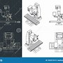 Image result for Cartoon Photo of Setting Up Machine
