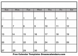 Image result for Generic 31 Day Calendar