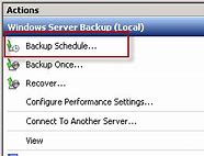 Image result for Windows Server Backup Console
