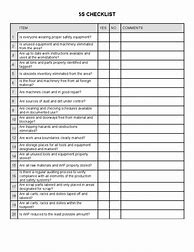 Image result for 5S Inspection Checklist