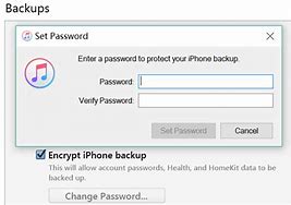 Image result for Encrypt iPhone Backup iTunes